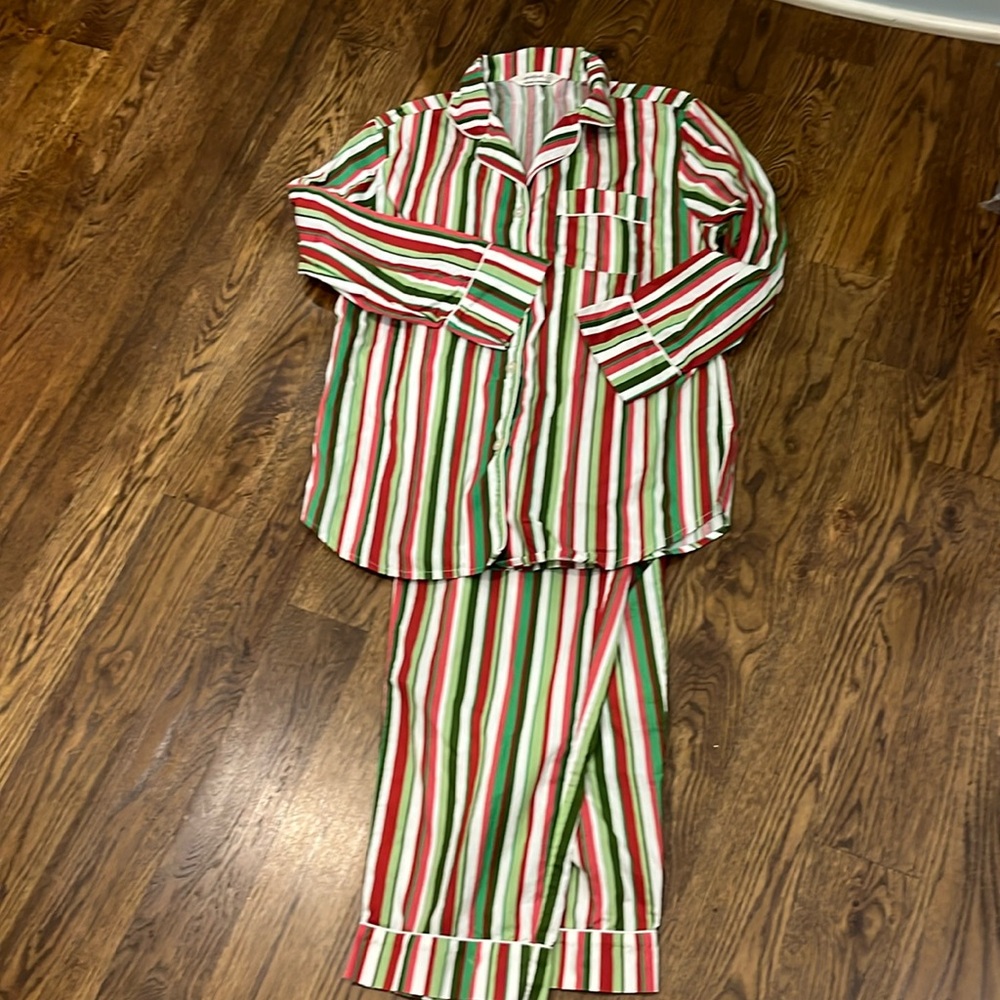 Printfresh Christmas Striped Pajamas Small Like New